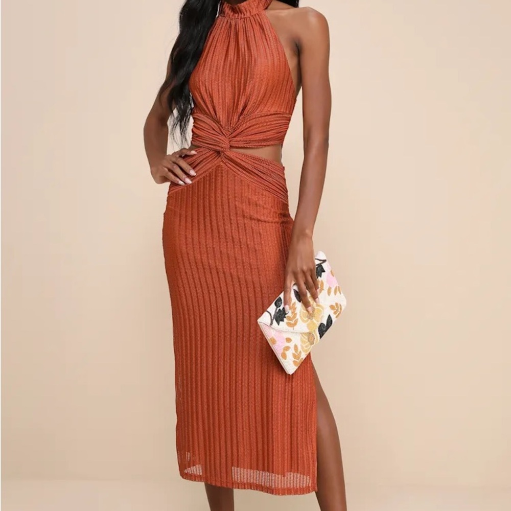 Lulu’s Halter Midi Dress